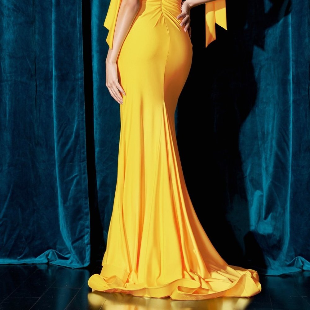 Lilac SATIN off the shoulder Evening Prom Party Sheath Mermaid Dress CD943 - Picture 7 of 9